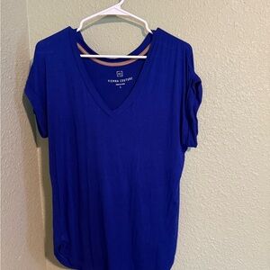 Royal Blue V-Neck Tee